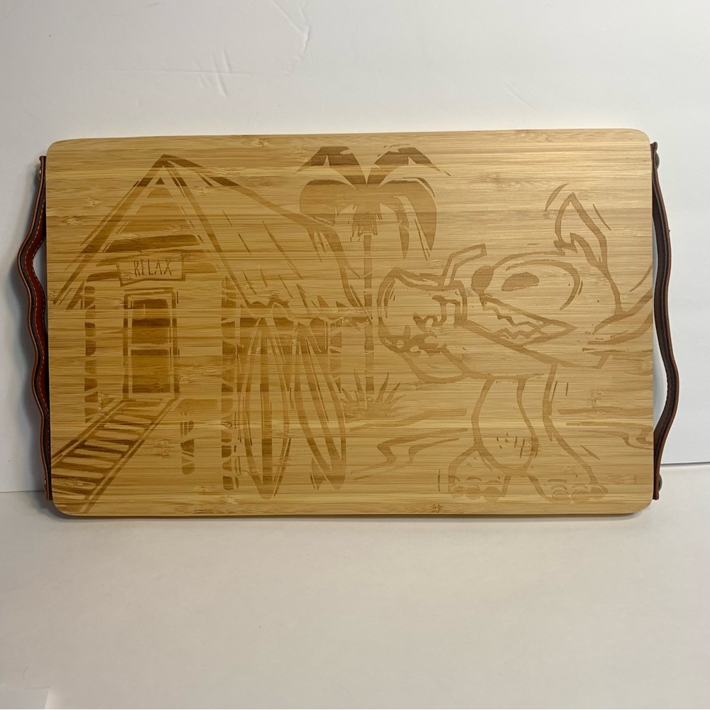 NWT. Stitch cutting board bamboo
